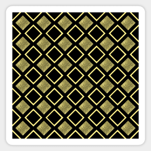 Black and Gold Diamonds Sticker